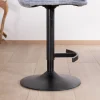 Discount Lot de 2 chaises de bar matelassées réglables en hauteur "Topley" tissu gris bleuté Chaise De Bar