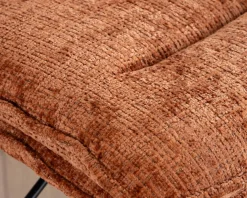 Hot Lot de 2 chaises de bar matelassées réglables en hauteur "Topley" coloris terracotta Chaise De Bar