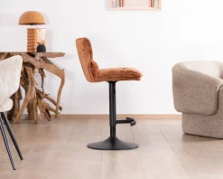 Hot Lot de 2 chaises de bar matelassées réglables en hauteur 