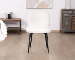 Online Lot de 2 chaises de repas confort style scandinave 