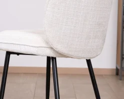Online Lot de 2 chaises de repas confort style scandinave 