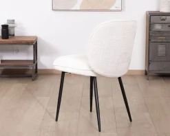 Online Lot de 2 chaises de repas confort style scandinave 