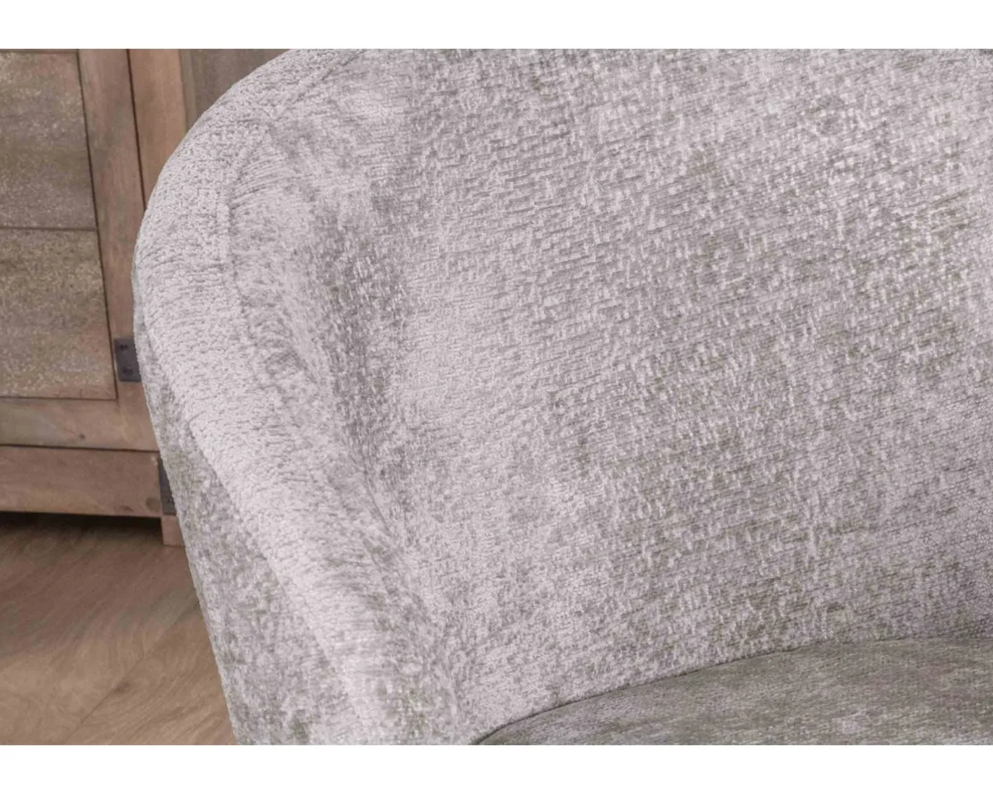 Hot Lot de 2 chaises de repas design en tissu gris clair et pieds métal noirs "Kandy" Chaise