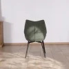 Online Lot de 2 chaises de repas design et enveloppantes "Niko" tissu vert kaki Chaise