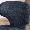 Sale Lot de 2 chaises de repas design sculptural en tissu bleu foncé "Milano" Chaise