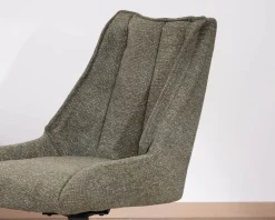 New Lot de 2 chaises de repas design contemporain en tissu vert