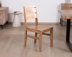 New Lot de 2 chaises de repas en acacia massif 