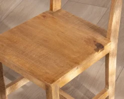 Outlet Lot de 2 chaises de repas en manguier brut 