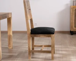 Hot Lot de 2 chaises de repas en manguier brut