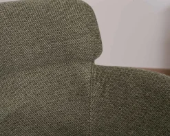Discount Lot de 2 chaises de repas en tissu kaki et pieds métal "Riméno" Chaise