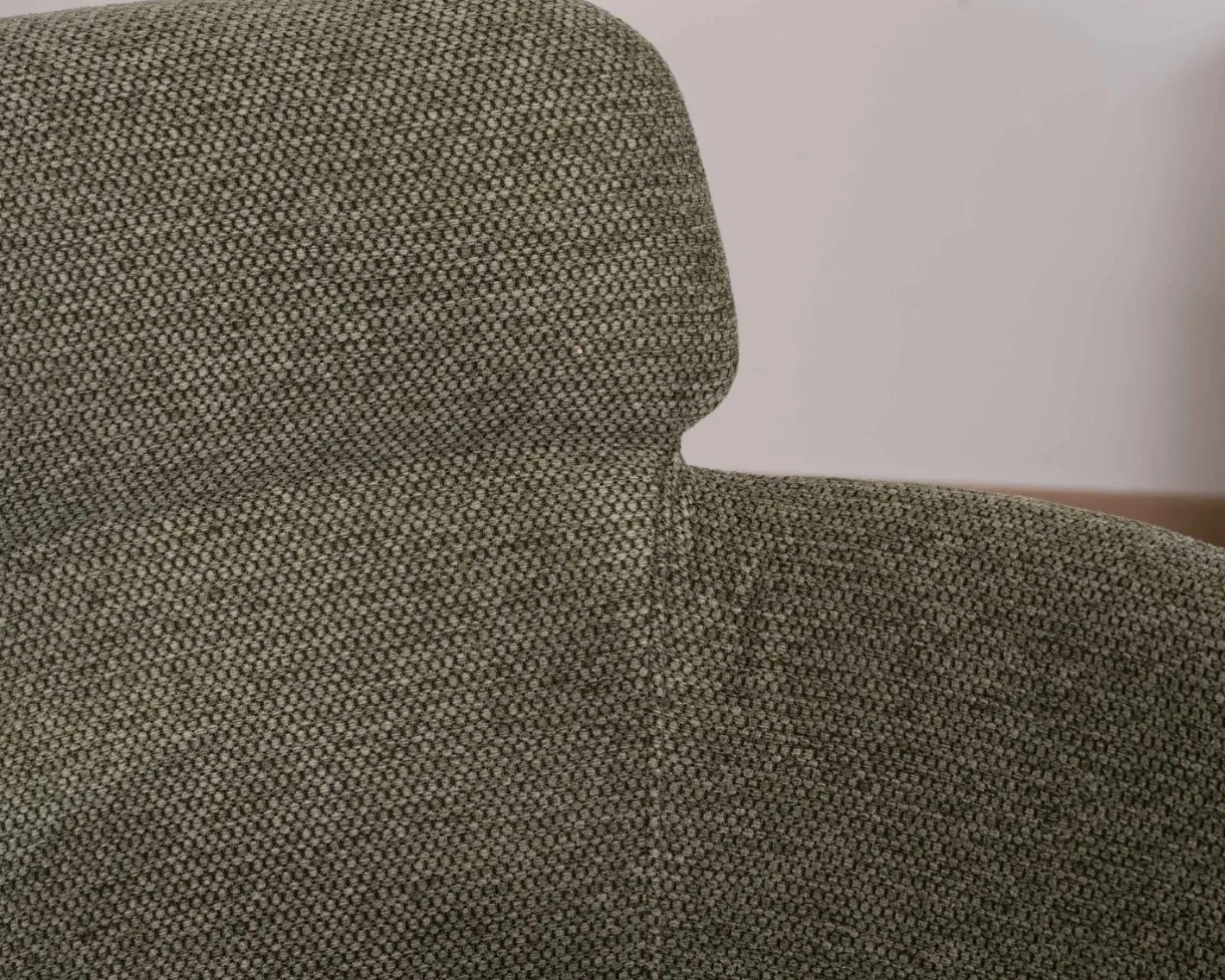 Discount Lot de 2 chaises de repas en tissu kaki et pieds métal "Riméno" Chaise