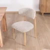 New Lot de 2 chaises de repas esprit rétro en tissu beige tramé marron "Arpège" pieds métal aspect bois clair Chaise