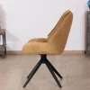 Lot de 2 chaises de repas pivotantes et matelassée en tissu moutarde "Webber" Chaise