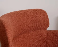 Clearance Lot de 2 chaises de repas terracotta et pieds métal style vintage 
