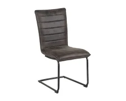 Lot de 2 chaises de salle à manger vintages grises et noires Casita Chaise