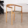 Sale Lot de 4 chaises en bois avec assise tressée taupe "Tiska" Chaise