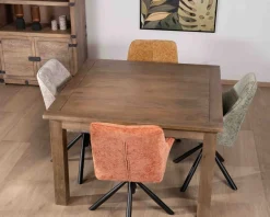 New Lot de 2 chaises en tissu terracotta