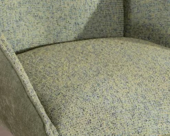 Lot de 2 chaises en tissu vert doux