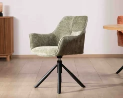 Best Lot de 2 chaises en tissu vert 