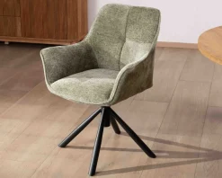 Best Lot de 2 chaises en tissu vert 