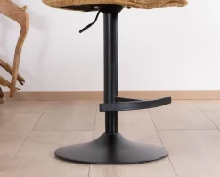 Discount Lot de 2 chaises hautes en tissu moutarde 