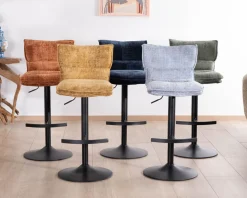 Clearance Lot de 2 chaises hautes matelassées réglables en hauteur 