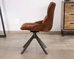 Clearance Lot de 2 chaises tournantes style rétro 