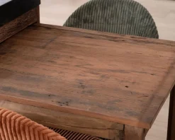 Sale Îlot de cuisine en teck recyclé avec coin snack extensible 