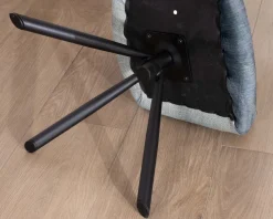 Clearance Lot de 2 fauteuils de repas pivotants en tissu bi texturé cuivré "Chilko" esprit rétro Chaise