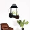 Outlet Lot de 2 miroirs forme naturelle avec encadrement en métal noir "Patras" Miroir Et Psyché|Décoration
