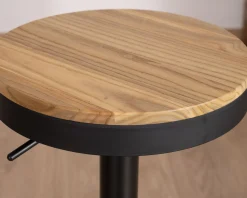 Online Lot de 2 tabourets réglables en hauteur avec assise bois 