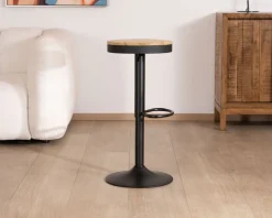 Online Lot de 2 tabourets réglables en hauteur avec assise bois 