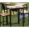 Online Mange-debout carré en bois exotique 70x70 cm "Garden" Table Haute Carrée