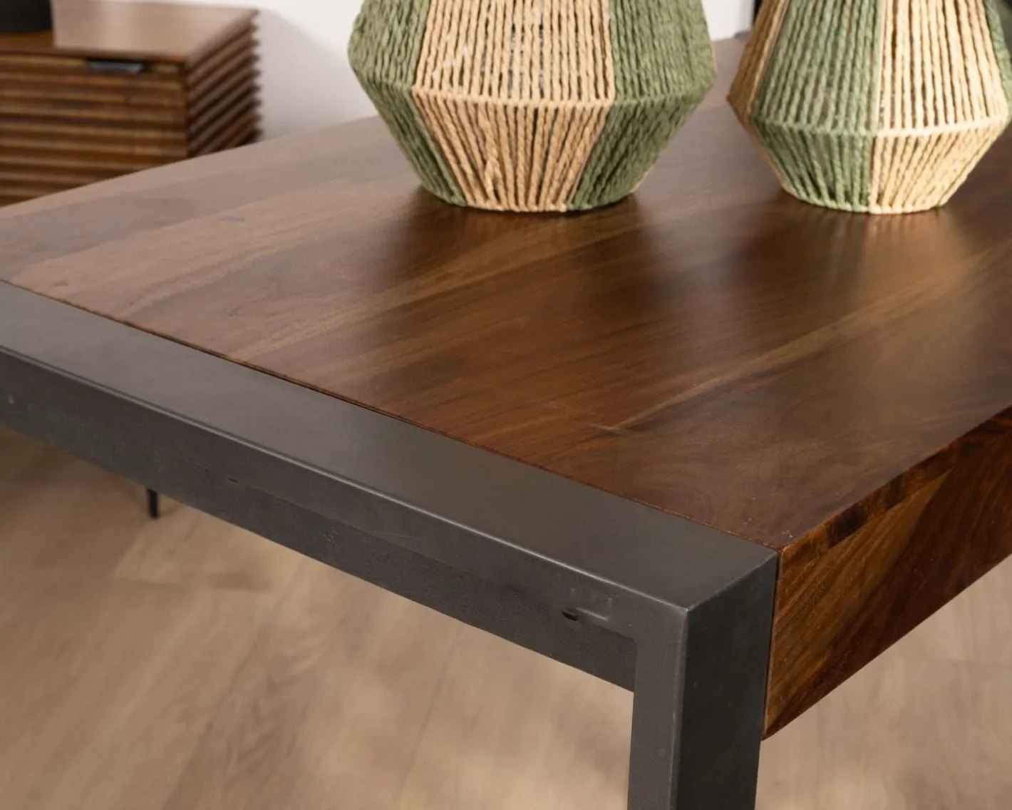 Sale Mange-debout rectangulaire style indus métal et bois "Industry" Table Haute Rectangulaire