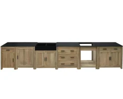 Online Meuble avec plateau granit pour four et plaques de cuisson 