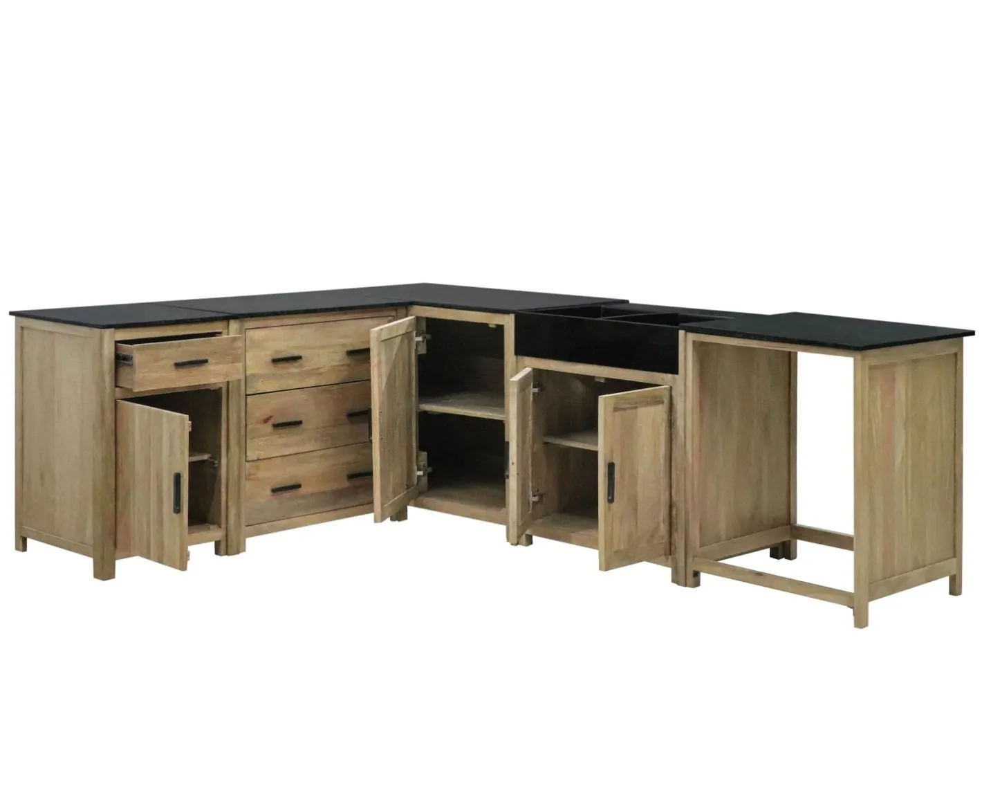 Clearance Meuble bois massif de cuisine 1 porte "Grand Chef" Eléments De Cuisine
