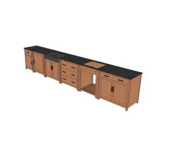 Clearance Meuble de cuisine bois massif 1 porte 1 tiroir "Grand Chef" Eléments De Cuisine