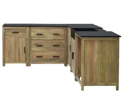 Clearance Meuble de cuisine bois massif 1 porte 1 tiroir 