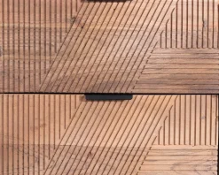 Hot Meuble de rangement bas 160 cm avec tiroirs "Uky" design contemporain esprit rétro Buffet Et Bahut