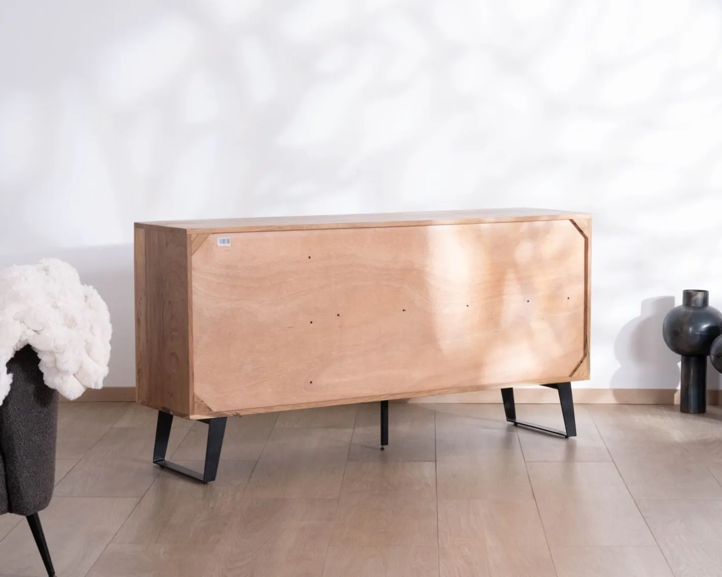 Hot Meuble de rangement bas 160 cm avec tiroirs "Uky" design contemporain esprit rétro Buffet Et Bahut