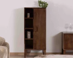Outlet Meuble de rangement bas en manguier massif foncé 
