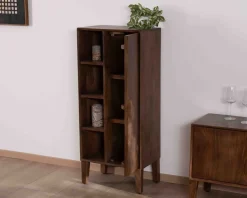 Outlet Meuble de rangement bas en manguier massif foncé 