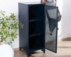 Discount Meuble de rangement en métal avec façade tête de taureau en relief
