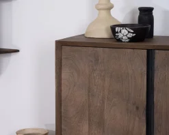 Discount Meuble de rangement 2 portes en manguier 