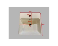 Hot Meuble de salle bain double en acacia naturel et blanc 