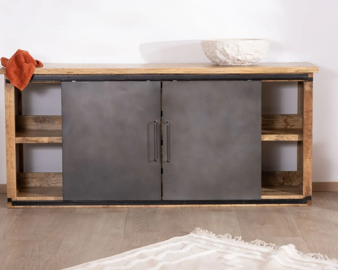 Discount Meuble de salle de bain "Caractère" 180 cm 2 vasques Meuble Sous Vasque