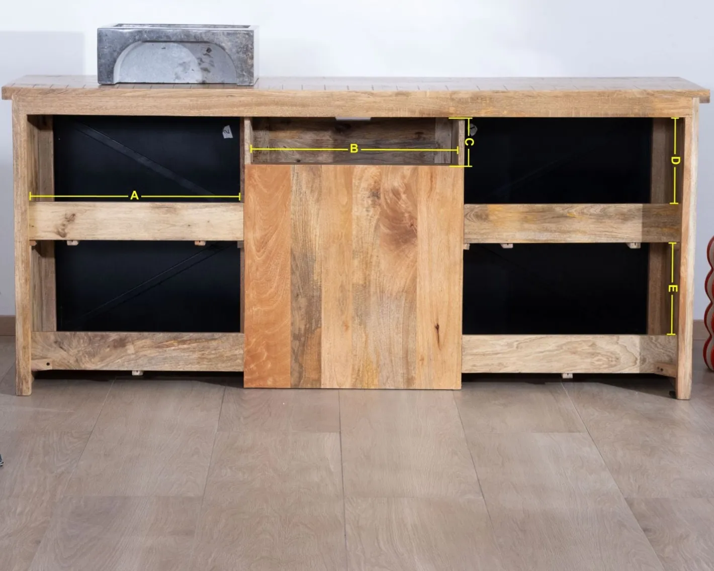 Discount Meuble de salle de bain "Caractère" 180 cm 2 vasques Meuble Sous Vasque