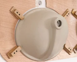 Online Meuble de salle de bain deux vasques bois et quartz 150cm "Églantine" Meuble Sous Vasque