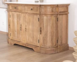 Online Meuble de salle de bain deux vasques bois et quartz 150cm 