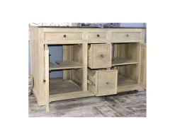 Online Meuble de salle de bain 2 vasques manguier et quartz blanc
